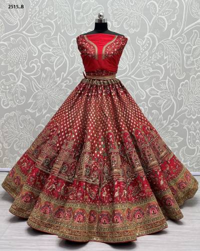 D.NO. 2515A & 2515B BY ANJANI ARTSILK LEHENGA CHOLI MANUFACTURER IN INDIA